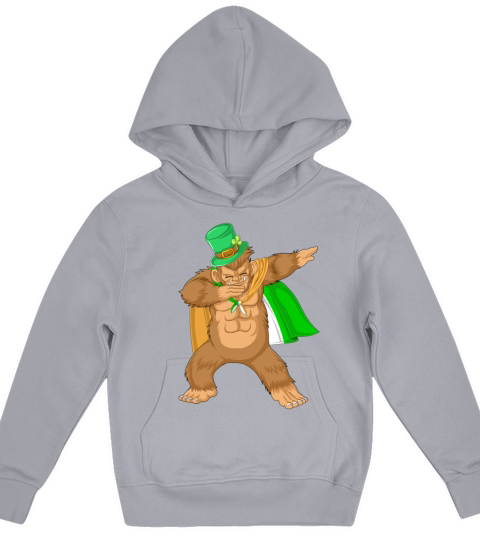 dabbing bigfoot st patricks day Kids Hoodie