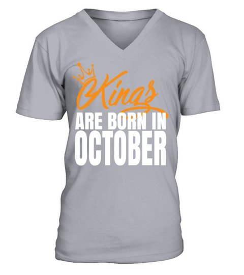 KINGS ARE BORN IN OCTOBER Men's V-Neck T-shirt