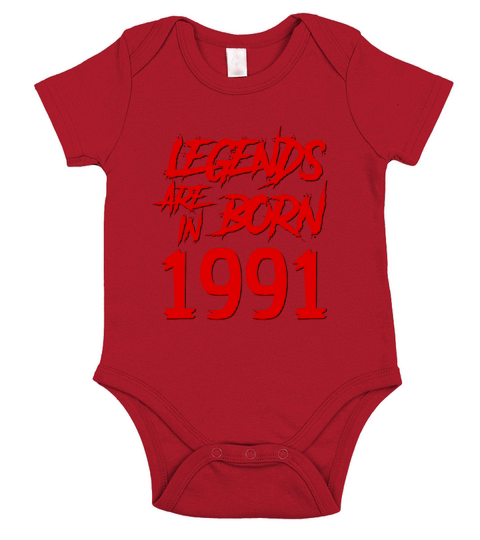 Legends are born in 1991 Short Sleeve Baby One-Piece