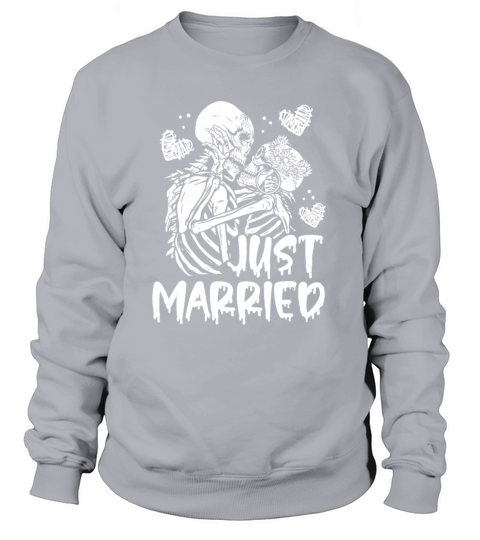 Just Married Halloween Skeleton Bride And Groom Women's Sweatshirt