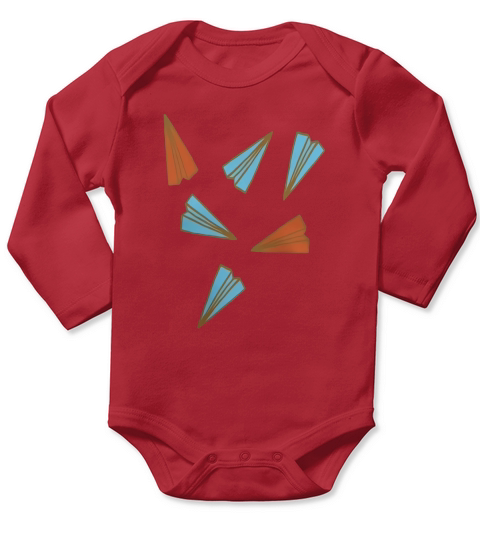 Paper Planes Long Sleeve Baby One-Piece