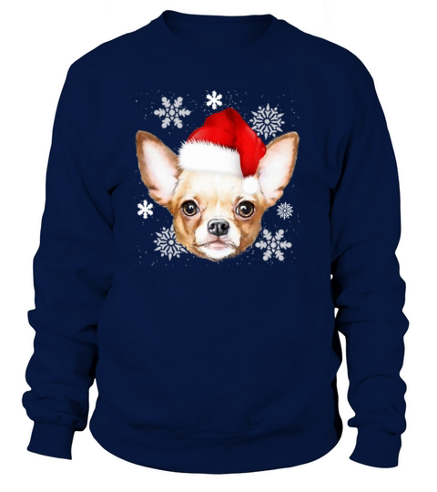 Funny Chihuahua Hat Santa Christmas Pajamas Family Women's Sweatshirt