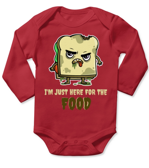 Zombie Sandwich Toast Funny Halloween Kawaii Long Sleeve Baby One-Piece