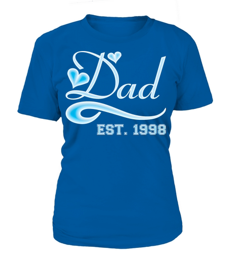 Dad Established 1998 Happy Fathers Day Women's T-Shirt