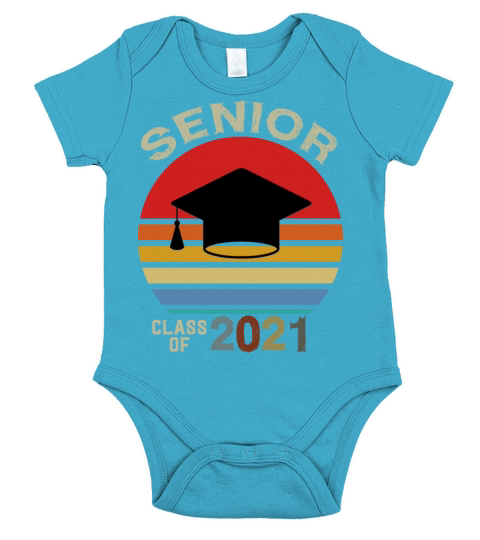 Senior Class Of 2021 Vintage Graduation Gift Short Sleeve Baby One-Piece