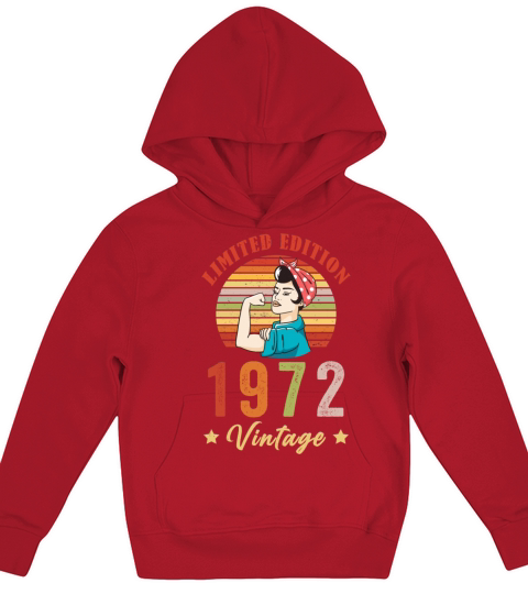 Retro Vintage 1972 50th Birthday Limited Edition Kids Hoodie
