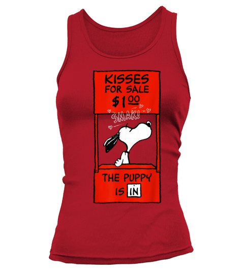Peanuts Snoopy Kisses Valentines Women's Tank Top