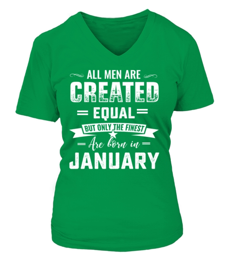 Born in January capricorn birthday all men are cre Women's V-Neck T-shirt