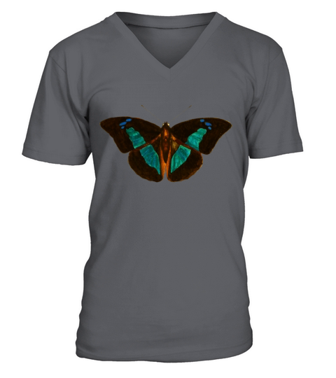 Butterfly Blue Black Men's V-Neck T-shirt