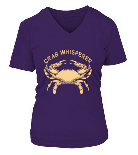 Crab Whisperer Vintage Crabbing Hunting Fishing Crabs V-neck T-Shirt Woman