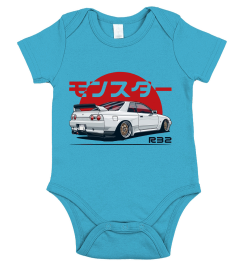Monster Skyline R32 GTR Short Sleeve Baby One-Piece