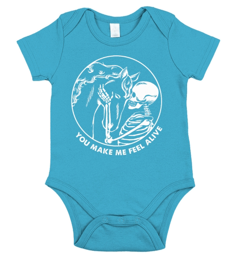 Horse Skeleton You Make Me Feel Alive Short Sleeve Baby One-Piece