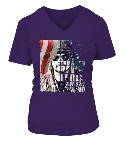 Kid Rock when your walls come tumbling down I will always be around V-neck T-Shirt Woman