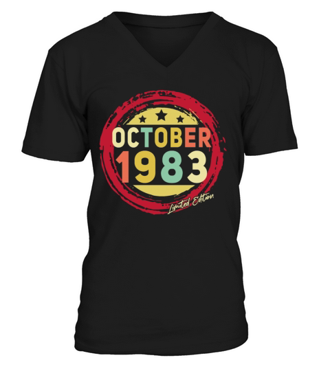 Born October 1983 Vintage Gift Men's V-Neck T-shirt