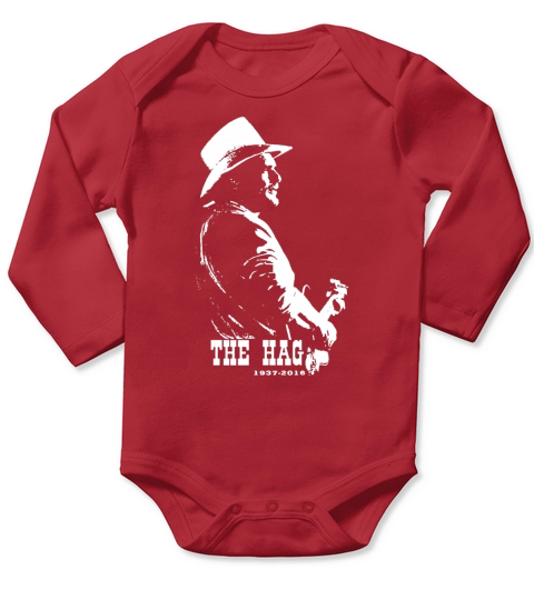 Merle Haggard Long Sleeve Baby One-Piece