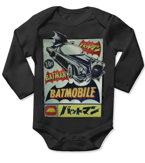 DC Comics Originals Batman Batmobile Japanese Long Sleeve Baby One-Piece