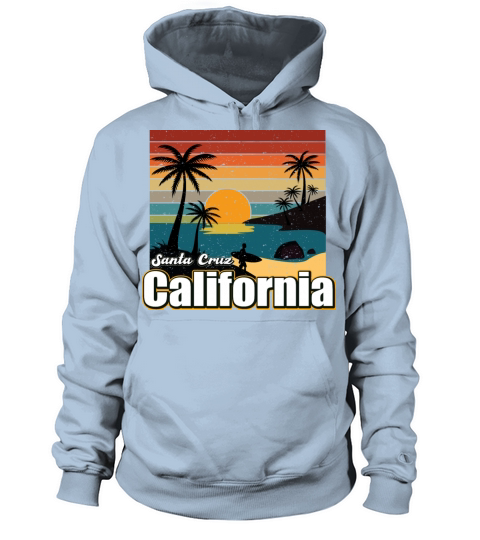 Vintage 70s 80s Style Santa Cruz Ca Surfing Women's Hoodie