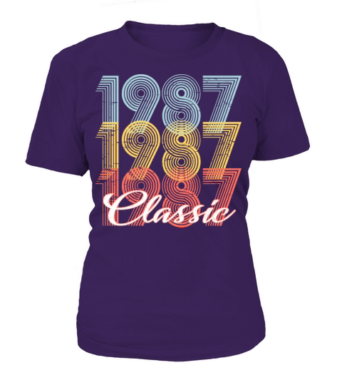Classic Vintage 34th birthday Shirt Born In 1987 Women's T-Shirt