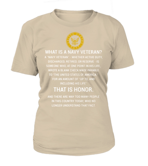 What is a navy veteran that is honor Women's T-Shirt