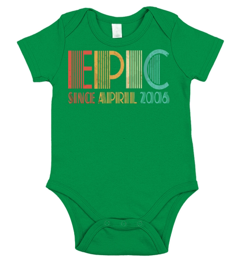 Epic Since April 2006 Shirt 14Th Birthday 15 Year Short Sleeve Baby One-Piece
