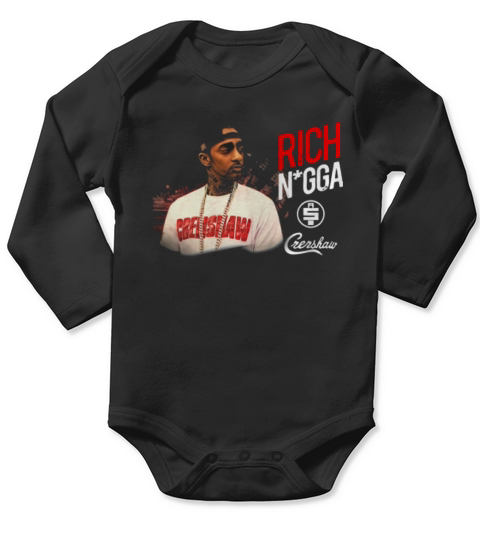 Ruhe in Frieden Rich N GGA Crenshaw RIP Nipsey Hussle Long Sleeve Baby One-Piece