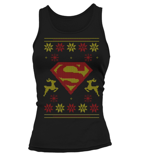 Justice League Superman Logo Ugly Christmas Women's Tank Top