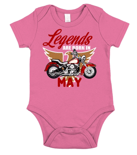 LEGENDS ARE BORN IN MAY Short Sleeve Baby One-Piece