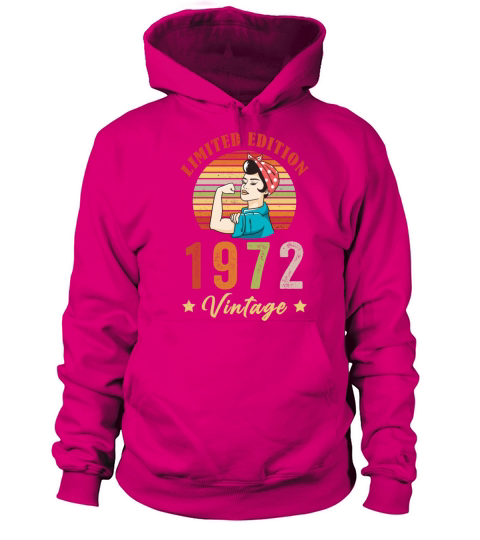 Retro Vintage 1972 5th Birthday Limited Edition Women's Hoodie