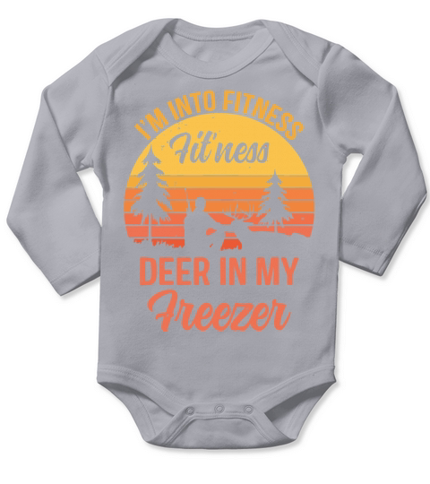 Buck Funny Deer Hunting Hunter Fitness Long Sleeve Baby One-Piece