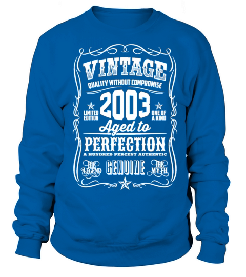Vintage 2003 Aged to Perfection White print Men's Sweatshirt
