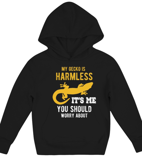 My Gecko Is Harmless Funny Reptile Lover Kids Hoodie