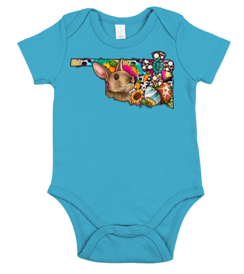 Easter Day Oklahoma Short Sleeve Baby One-Piece