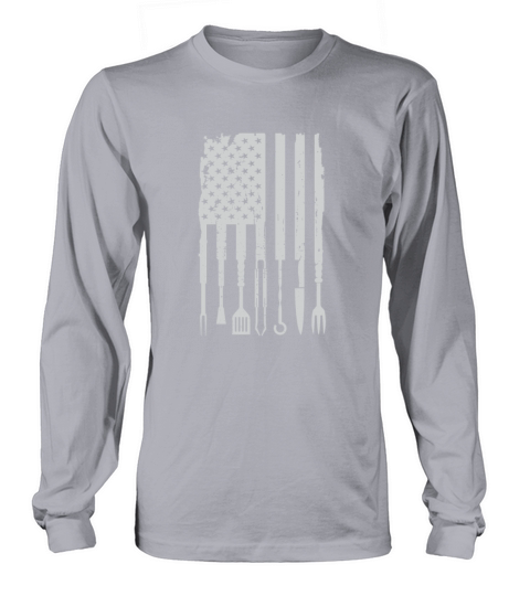 Vintage BBQ Smoker Grilling Barbecue Pitmaster American Flag Premium Long sleeved Unisex