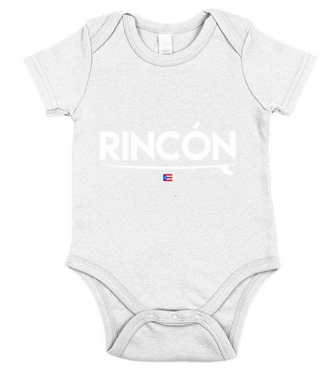 Rincon, Puerto Rican Surfing T-Shirt Short Sleeve Baby One-Piece