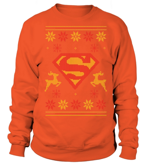 Justice League Superman Logo Ugly Christmas Women's Sweatshirt