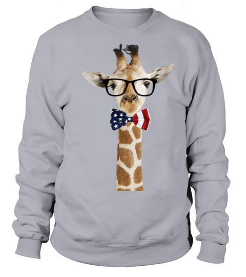Patriotic hipster Giraffe Women's Sweatshirt