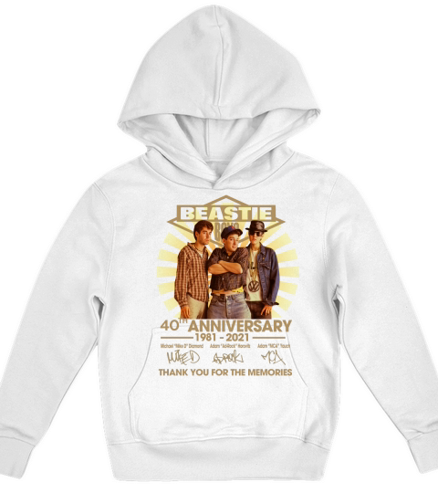 Beastie boys 40th anniversary 1981 2021 thank you for the memories signatures Kids Hoodie