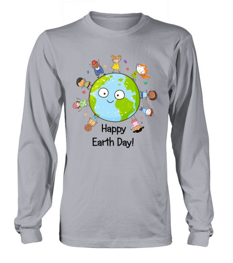 Happy Earth Day Children Around The Planet 2019 Men's Long Sleeve