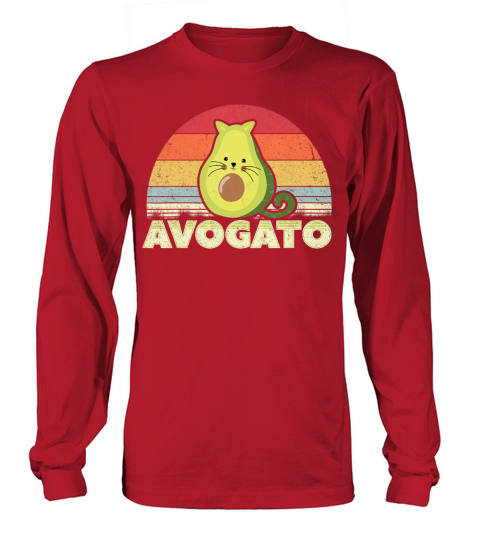 Avogato Retro Cat Avocado Cinco De Mayo T Shirt Women's Long Sleeve