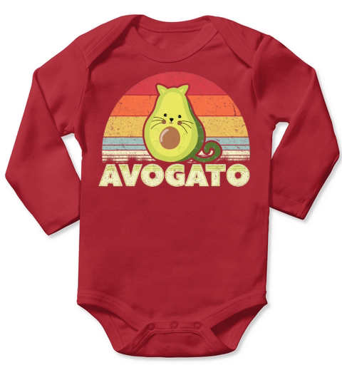 Avogato Retro Cat Avocado Cinco De Mayo T Shirt Long Sleeve Baby One-Piece
