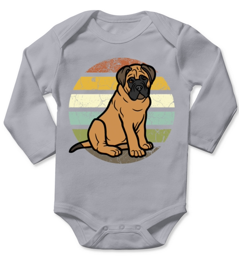 vintage bullmastiff dog lovers Long Sleeve Baby One-Piece