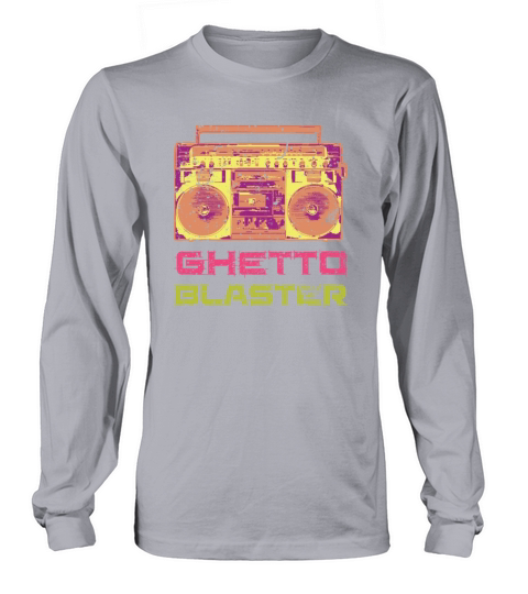 Retro Ghetto Blaster Vintage Boom Box Rap Music Women's Long Sleeve