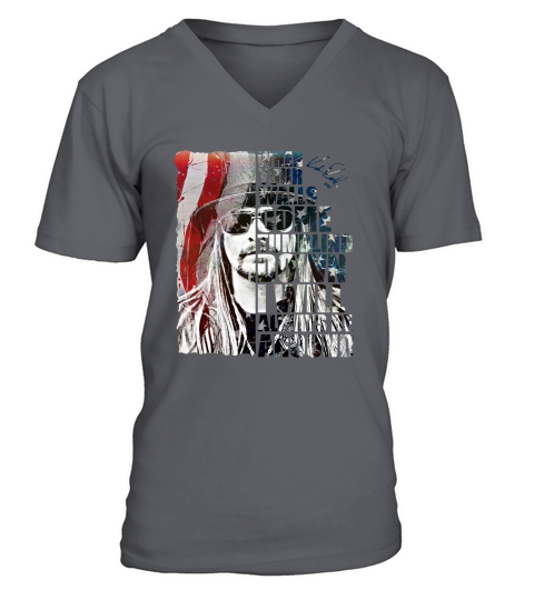 Kid Rock when your walls come tumbling down I will always be around V-Neck T-shirt