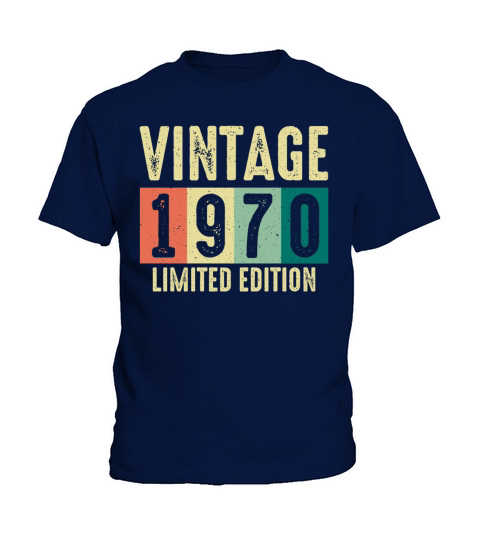 Vintage 1970 birthday gifts for men women bday Kids T-Shirt
