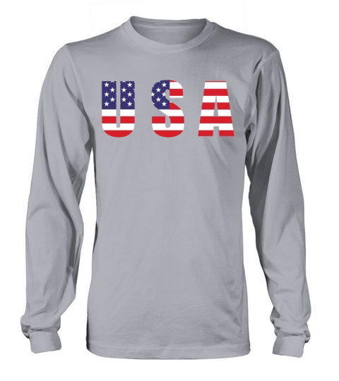 USA Patriotic American Flag Design Women's Long Sleeve