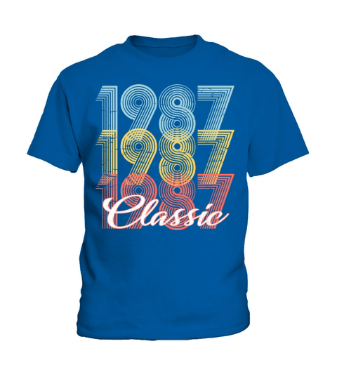 Classic Vintage 34th birthday Shirt Born In 1987 Kids T-Shirt