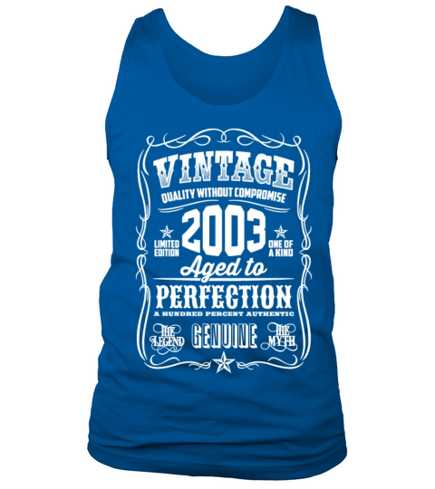 Vintage 2003 Aged to Perfection White print Men's Tank Top