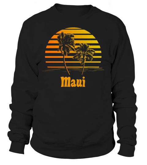 Maui Hawaii Sunset Palm Trees Women's Sweatshirt