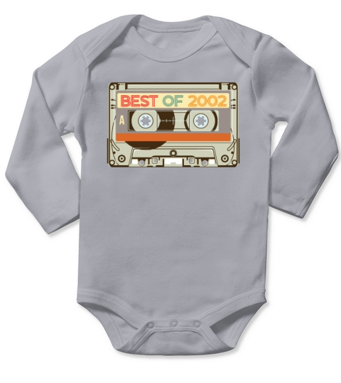 Vintage Cassette Tape Birthday Gifts Retro Born Long Sleeve Baby One-Piece