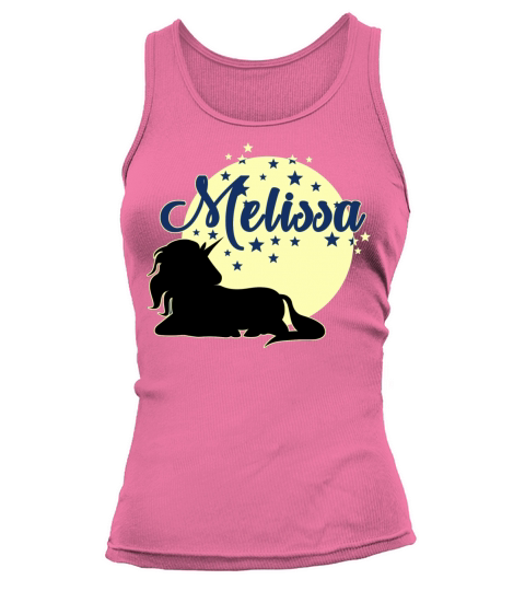 Melissa cute first name unicorn Tank top Woman